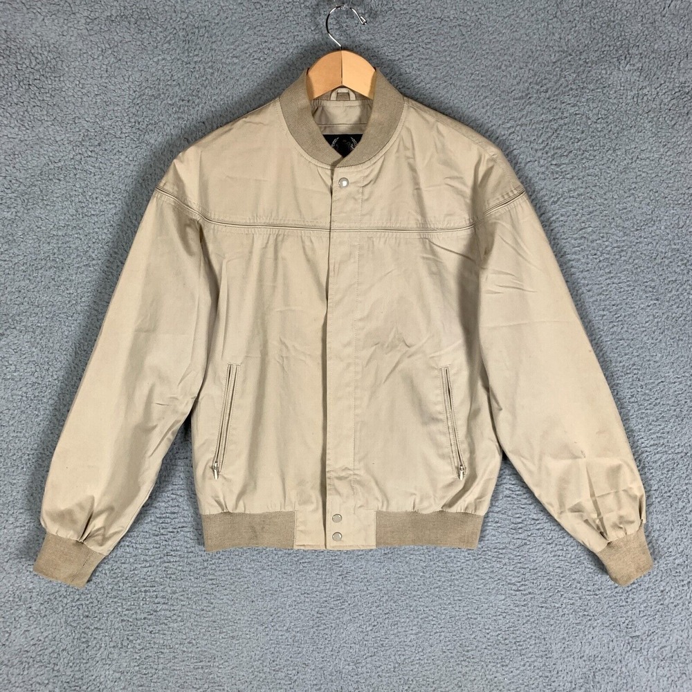Men's Beige Bomber Jacket